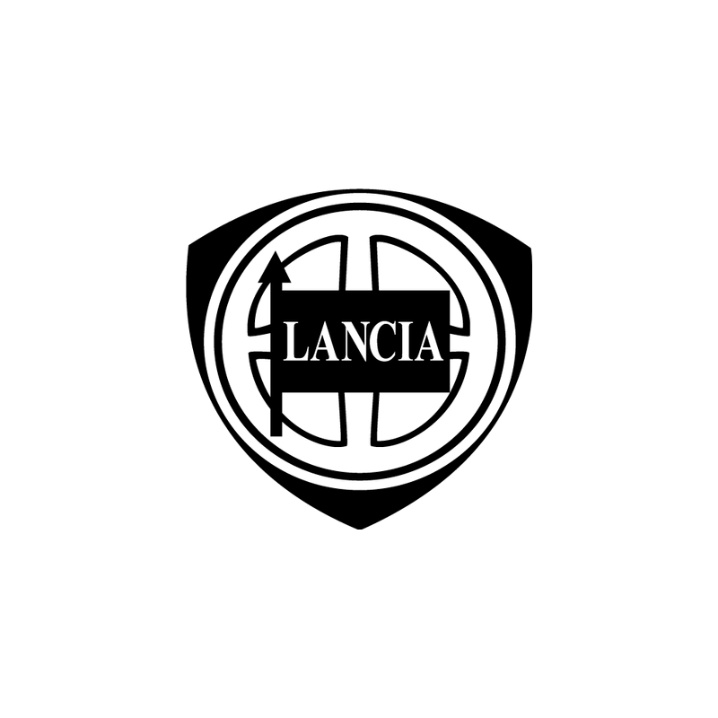 Autocollant LANCIA Logo 2000 noir autocollant L 50 H 50 mm