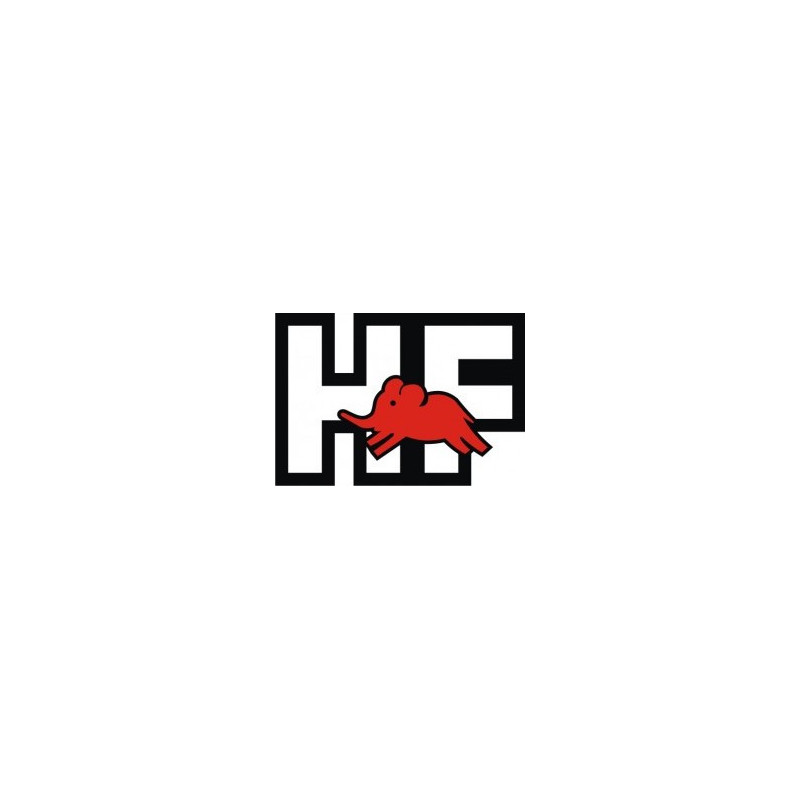 Autocollant LANCIA logo HF-squadra-corse-Rouge/noir Autocollant L95 H 65 mm