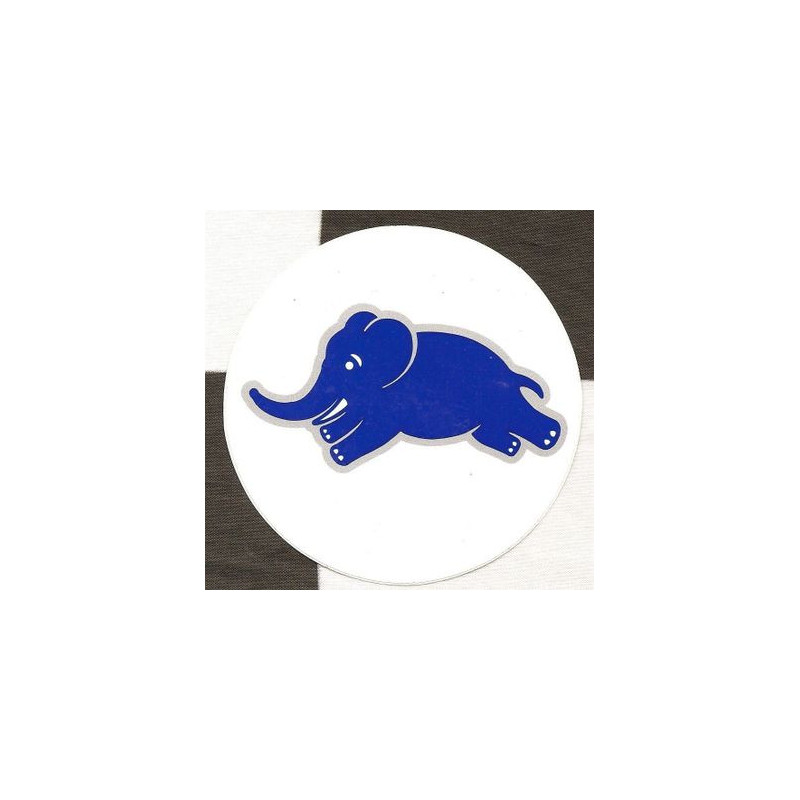 Autocollant LANCIA-Logo elephant bleu autocollant L 80 H 80 mm