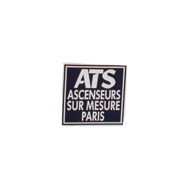 Autocollant ATS Ascenseur logo Pescarolo 24h autocollants L. 300 H 300 mm