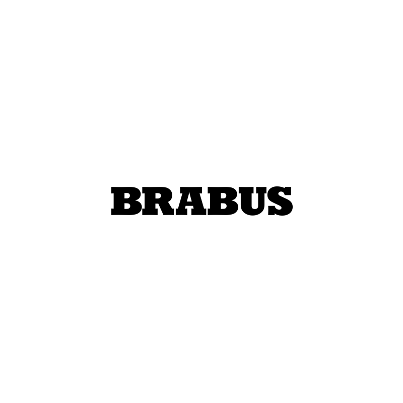 Autocollant BRABUS logo texte noir L 60 mm Ht 10 mm