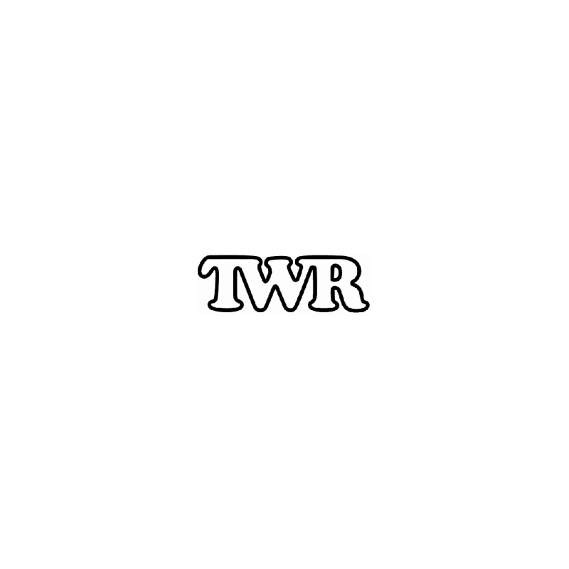 Autocollant TWR logo contours-noir L 100 H  34 mm
