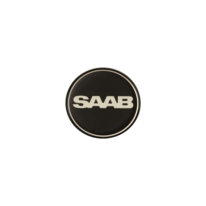 Autocollant SAAB centre de roues noir diam 55 mm