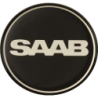 Autocollant SAAB centre de roues noir diam  55 mm