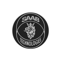 Autocollant SAAB Logo rond technologie diam 55 mm