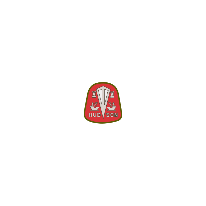 Autocollant HUDSON logo rouge L 65 H 70 mm