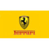 Autocollant FERRARI logo rectangle jaune L 125 H 70 mm