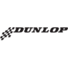 Autocollant DUNLOP logo script damier noir L 130 H 20 mm