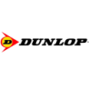 Autocollant DUNLOP logo script noir fleche jaune L 125 h 20 mm