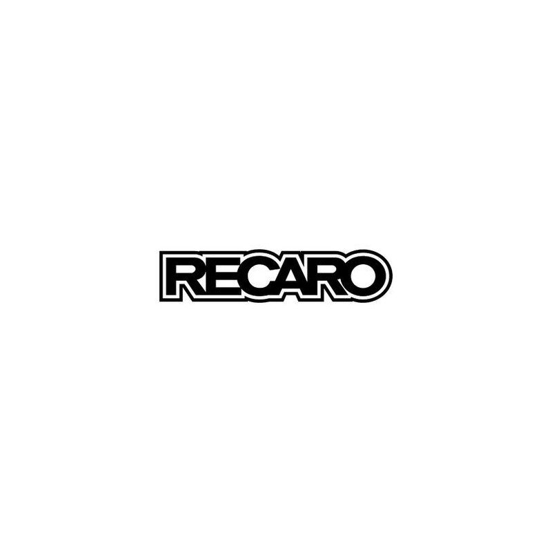 Autocollant RECARO-Logo noir detourage noir L 100 H 30 mm