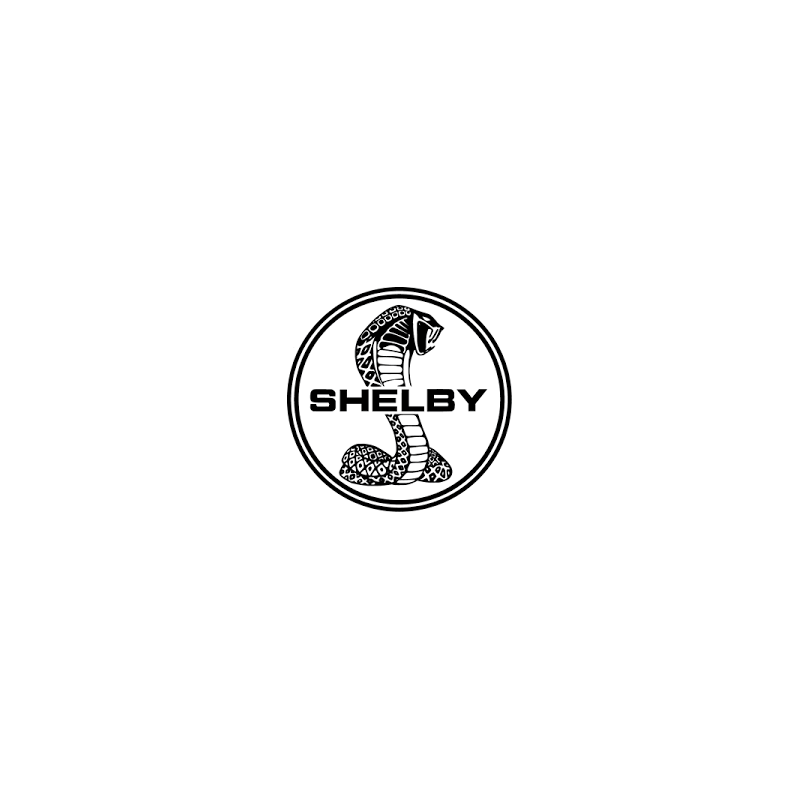 SHELBY logo diam 50 mm double cercle noir