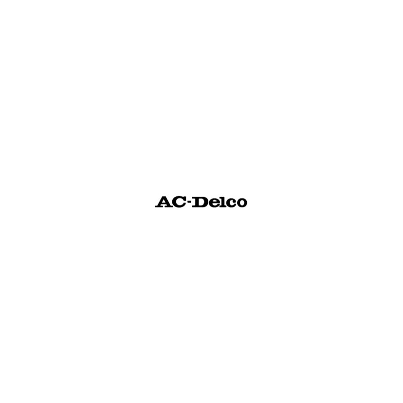 sticker AC DELCO logo texte noir sans fond blanc L80 H10 mm