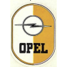 Autocollant OPEL logo vertical enseigne L 70 H 100 mm