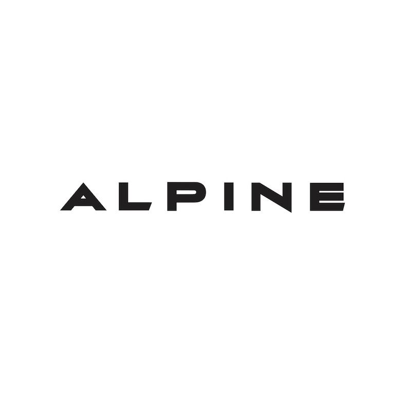 Autocollant logo ALPINE noir ou coloris aux choix Largeur 850 Hauteur 100 mm ou a vos mesures