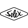 Autocollant logo solex losange lettrage noir ou au choix L 120 H 60 mm