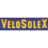 autocollant Velosolex jaune/bleu L 95 H 25 mm
