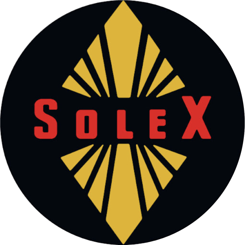 autocollant Velosolex rond noir diam  60 mm