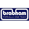 Autocollant BRABHAM formula one bleu  L 100  H 44 mm