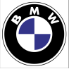 Autocollant BMW  logo hélice violet-blanc diam 50 mm ou sur mesure