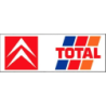 Autocollant CITROEN TOTAL en vitrophanie L 125 H 45 mm