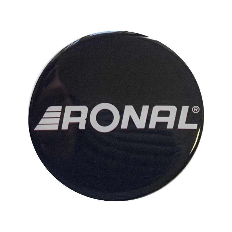 autocollant RONAL centre de jante Col noir diam 50 mm