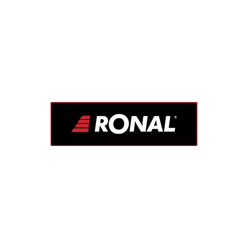 autocollant RONAL logo fond noir L 75 h 22 mm