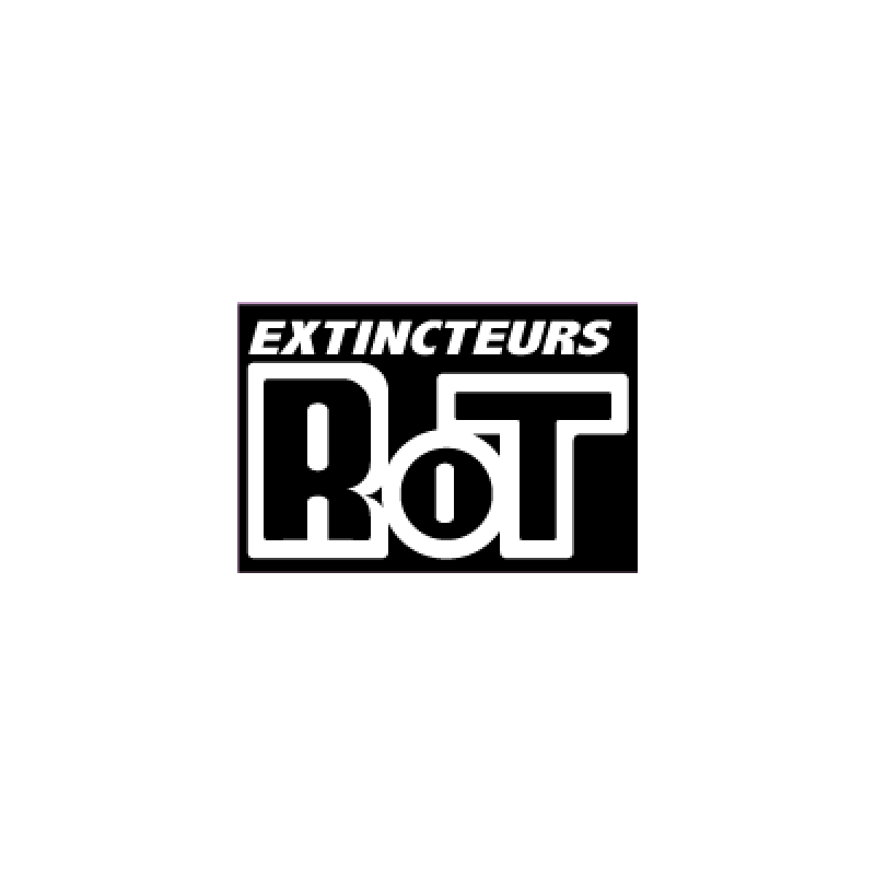 Autocollant logo extincteur ROT L 75 H 50 mm ou à vos dimensions