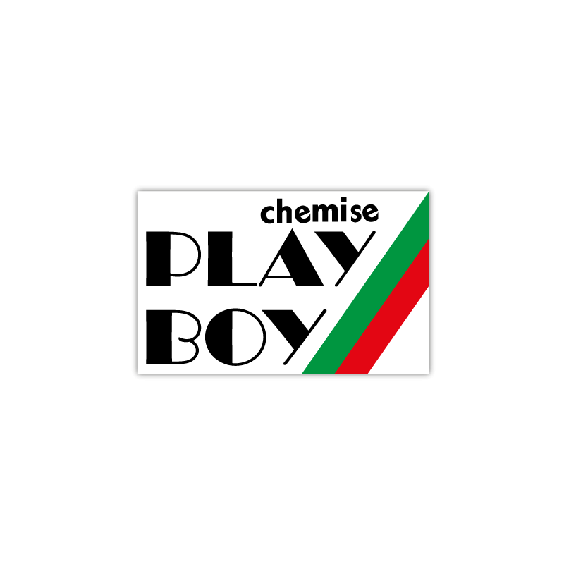 Autocollant PLAYBOY_chemises made in France- logo original L 100 h63 mm ou à vos dimensions