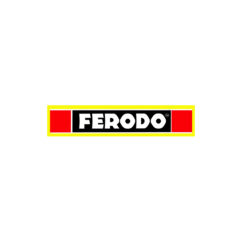 Autocollant FERODO Logo cadre jaune L 35 H 17 mm