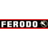 Autocollant FERODO Fond noir 2 liserets rouge elan  L 360 H 70 mm