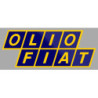Autocollant FIAT Olio Fiat  bleu/jaune  L 155 H 60 mm