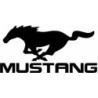 Autocollant FORD-logo mustang  noir L 50 H 25 mm