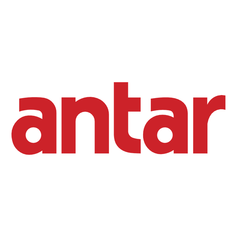 Autocollant ANTAR logo lettrage rouge L 120 H 40 mm