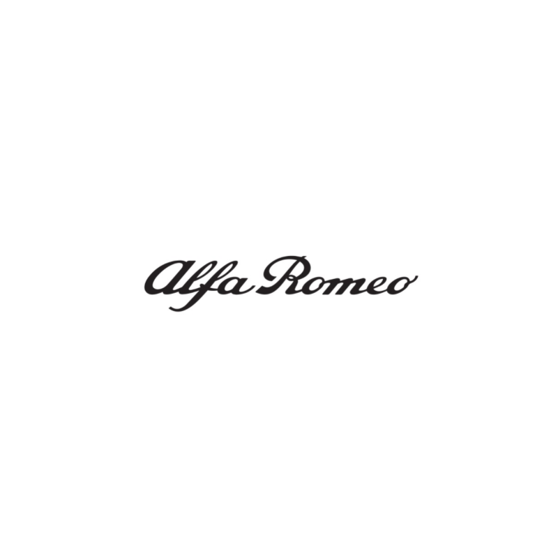 Autocollant ALFA ROMEO texte noir ou autre couleur L 130 mm H 29 mm