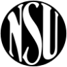 Autocollant NSU logo rond noir diam 50 mm