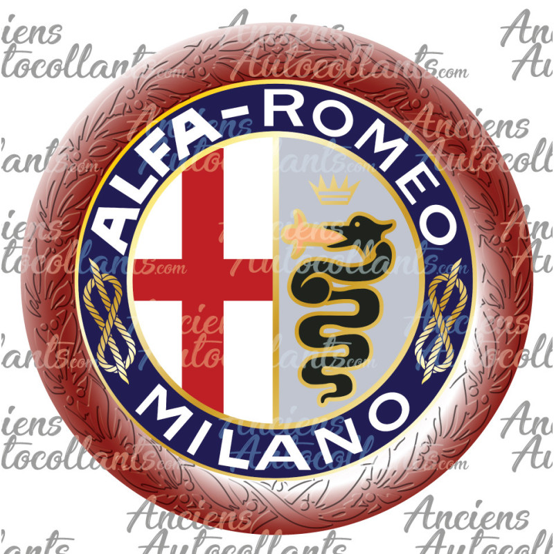 Autocollant ALFA ROMEO logo 1925 diam 50 mm