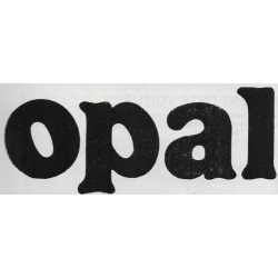 Autocollant OPAL logo lettre noir L100 H 40 mm