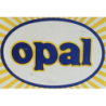 Autocollant OPAL logo ovale jaune bleu L 150 H 100 mm