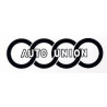 Autocollant AUTO UNION logo lettres detour noir L 80 H 30 mm