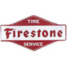 Autocollant FIRESTONE logo Tires service losange rouge L 125 H 67 mm