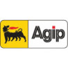 Autocollant AGIP logo noir et jaune  L 89 h 37 mm