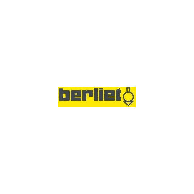 Autocollant BERLIET logo lettrage noir/jaune L100 H 25 mm