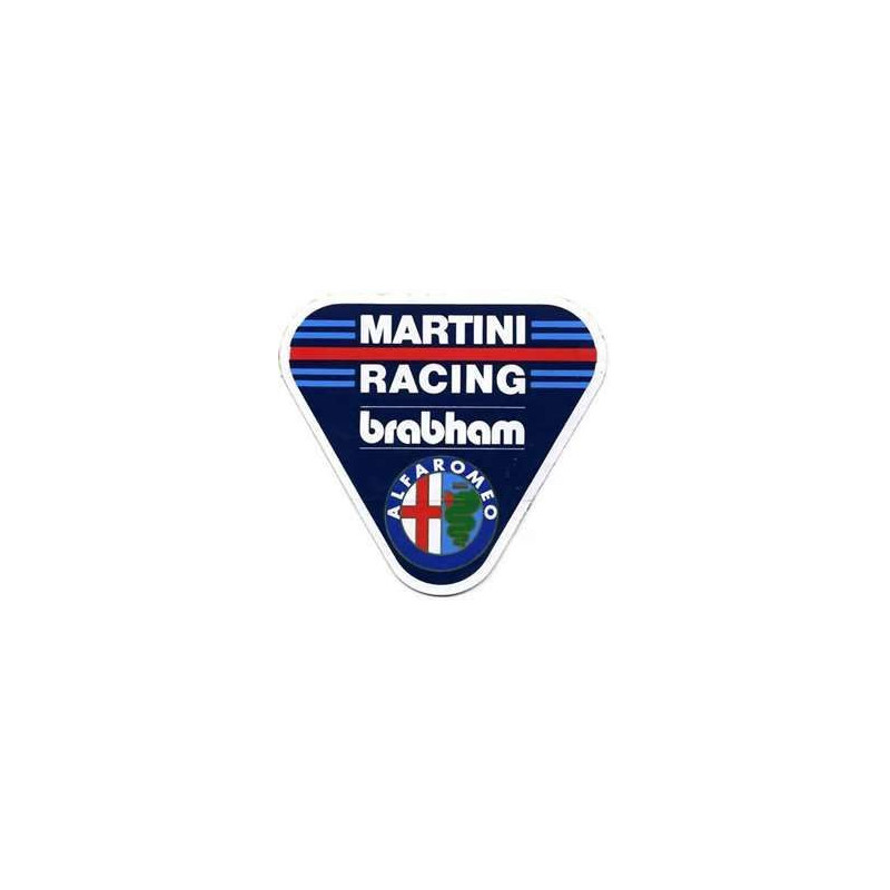 Autocollant BRABHAM logo martini alfa L 75 H 80 mm