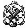 Autocollant HOTCHKISS logo  noir/blanc Diam  60 mm