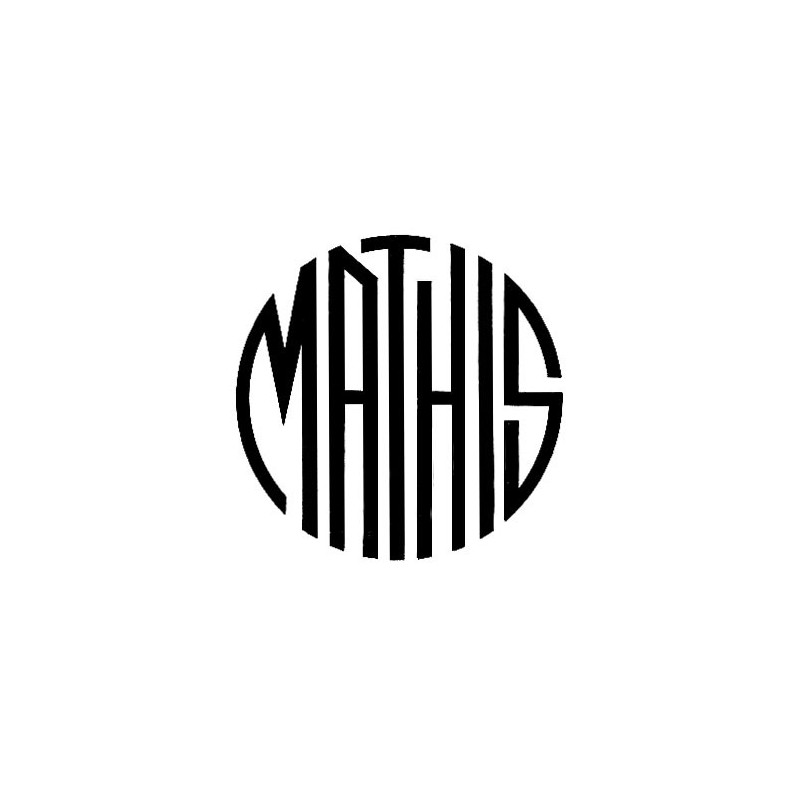 Autocollant MATHIS logo bleu diam 60 mm