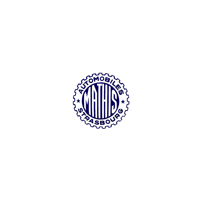 Autocollant MATHIS logo bleu diam 60 mm