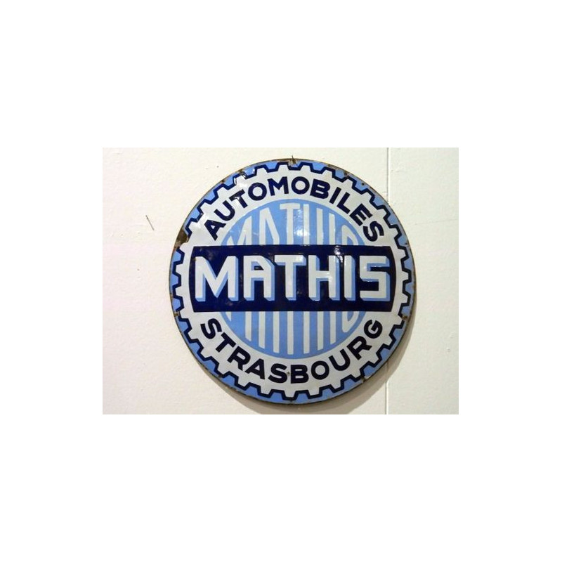 Autocollant MATHIS logo ecusson quadri diam 60 mm
