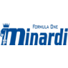 Autocollant MINARDI logo F1 Team bleu L 60 H 20 mm
