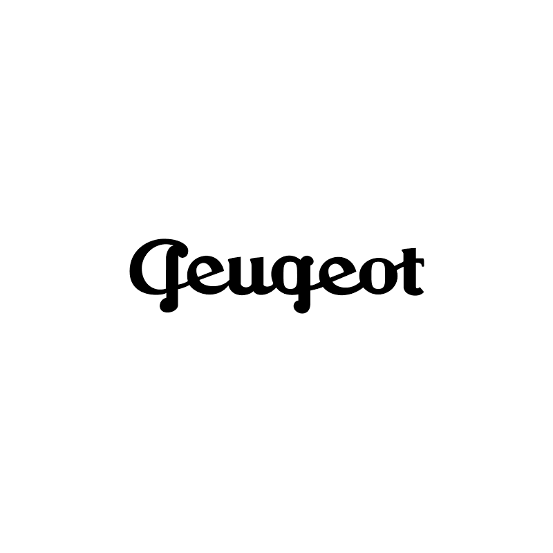Autocollant PEUGEOT Logo lettrage noir L 88 H 22 mm