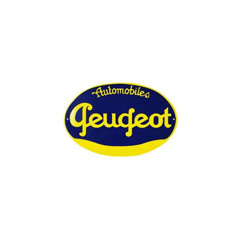Autocollant PEUGEOT automobiles ogo plaque garage L 120 H 80 mm